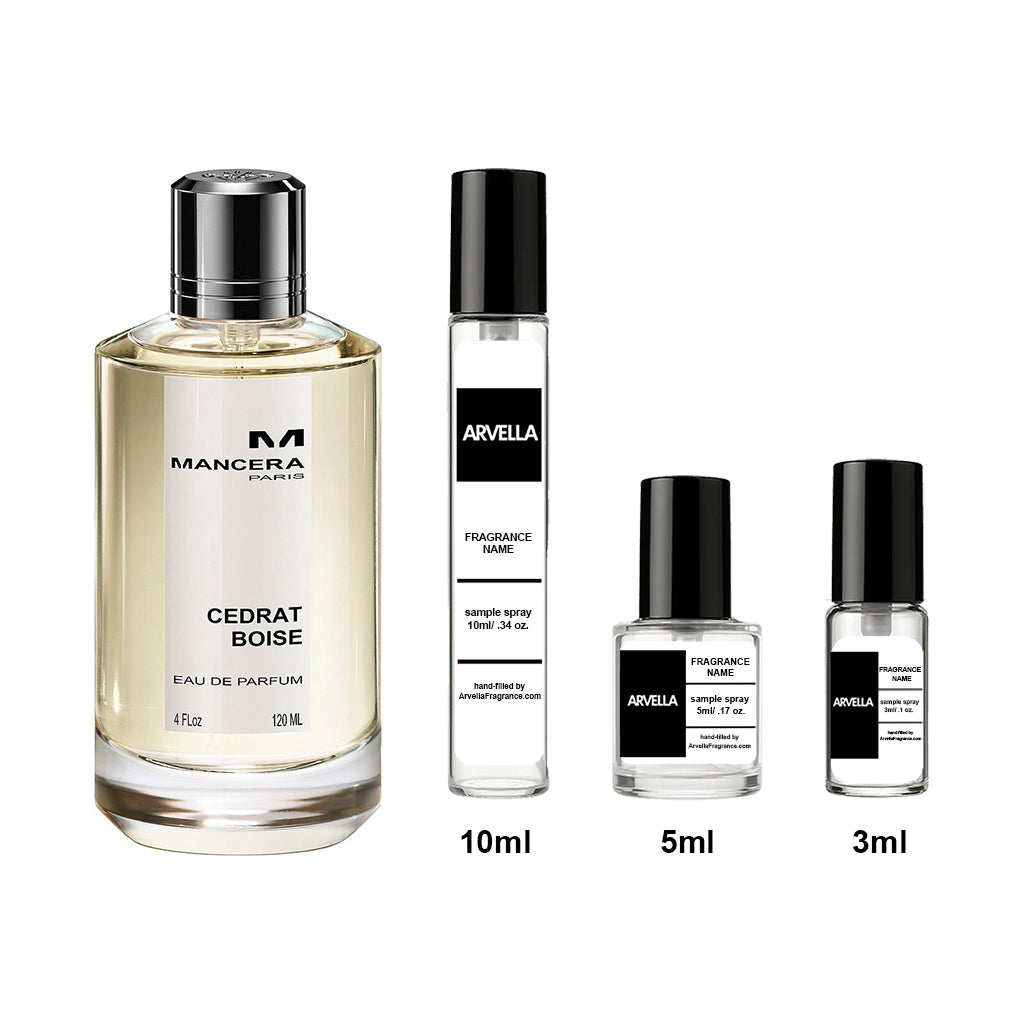 Mancera Cedrat Boise Sample 3ml Spray - Arvella Fragrance